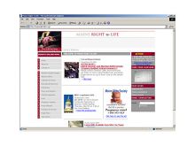Web design for the Maine Right To Life 